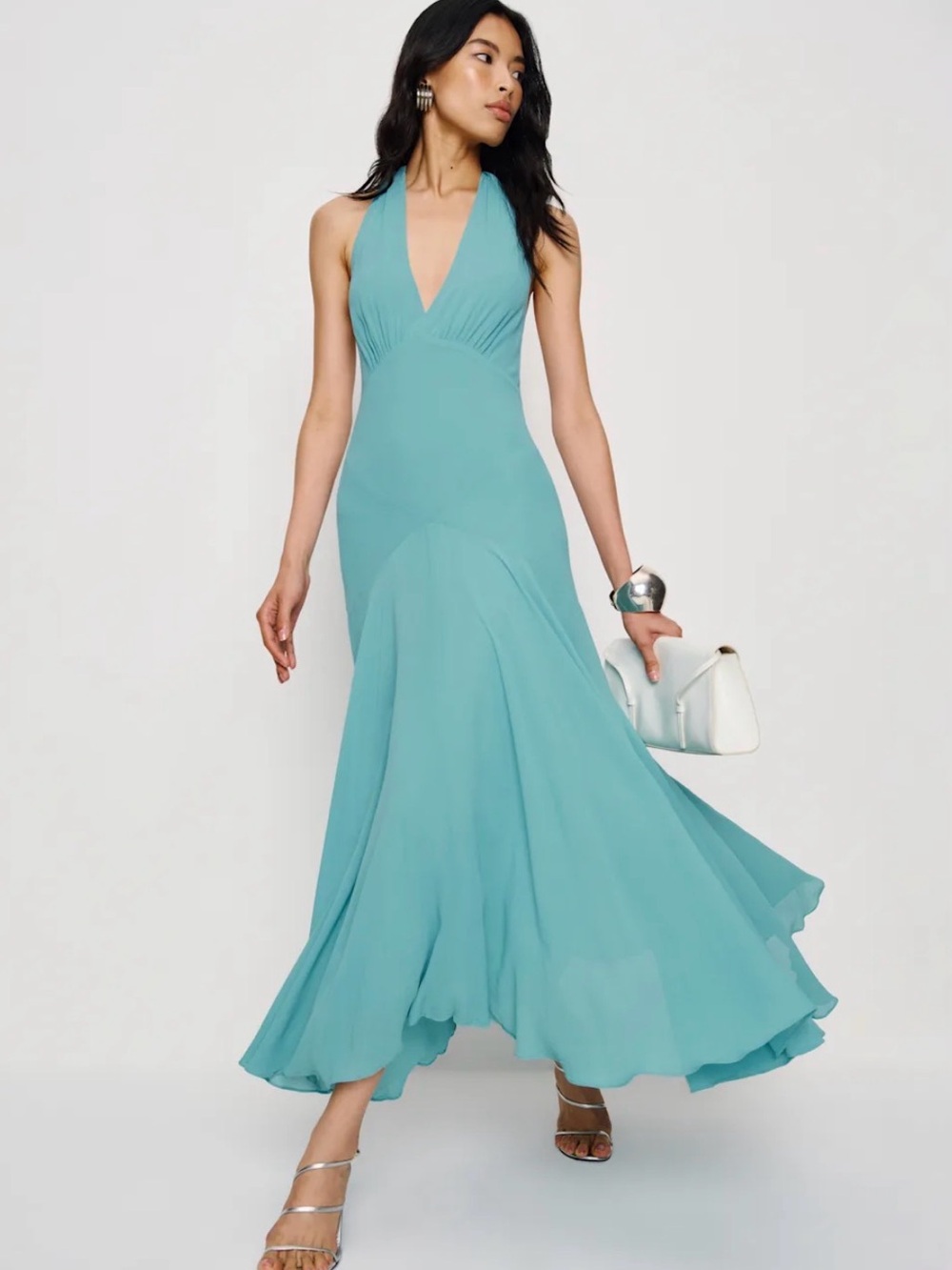 NWT Reformation Briony Dress Color Fountain Size 8